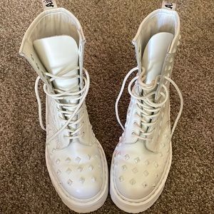 White Studded Dr. Martens